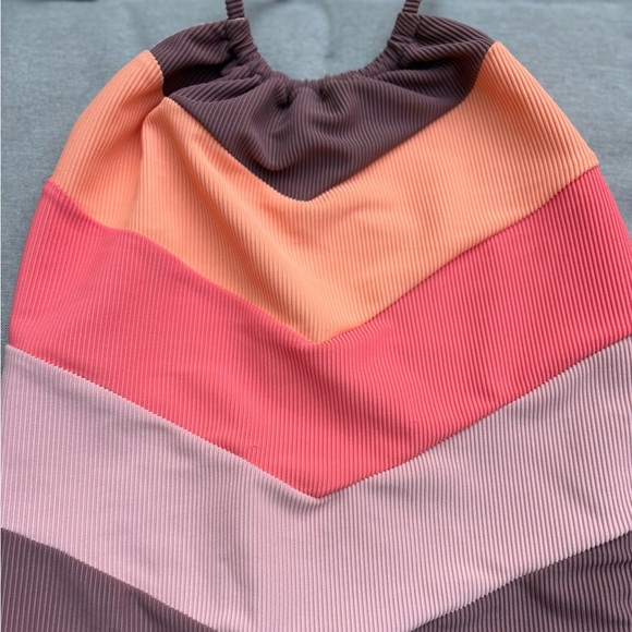 NWOT Beach Riot Melena Ribbed Colorblock One Piece Swimsuit Large L - Picture 3 of 6